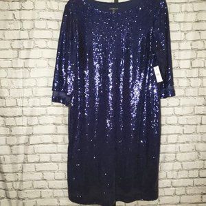 NWT Lane Bryant Plus Size Navy Sequin Sheat